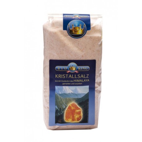 KRISTALLSALZ aus den Ausläufern des Himalaya, fein gemahlen 1kg
